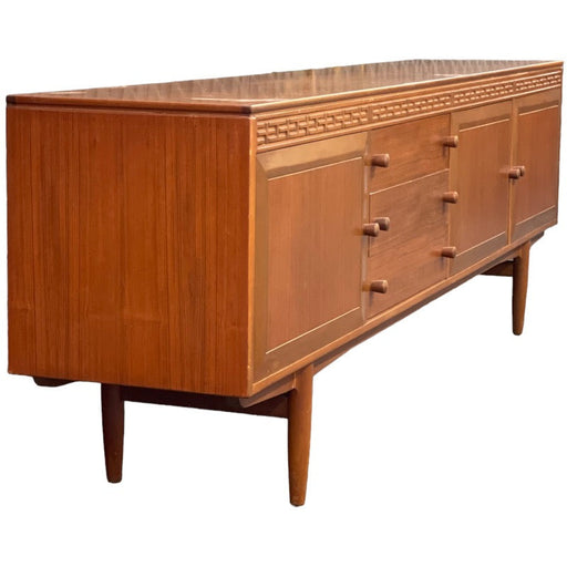 Imported UK Vintage Mid Century Modern Long Credenza/Buffet in the Style of Robert Heritage for Archie Shine Furniture (Available by Online Purchase Only)