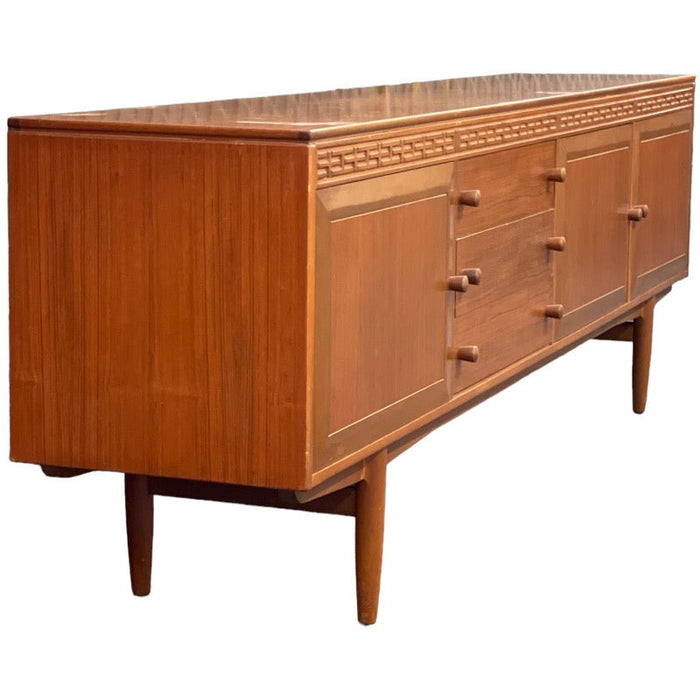 Imported UK Vintage Mid Century Modern Long Credenza/Buffet in the Style of Robert Heritage for Archie Shine Furniture (Available by Online Purchase Only)