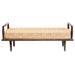 Mango Wood Bench with Pattered Cushion (Available by Online Purchase Only)