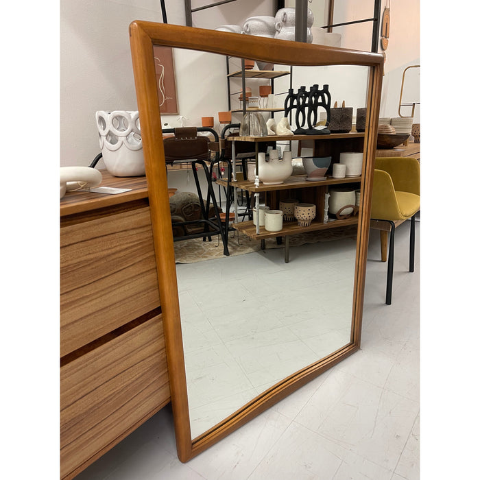 Mid Century Modern Wood Framed Mirror