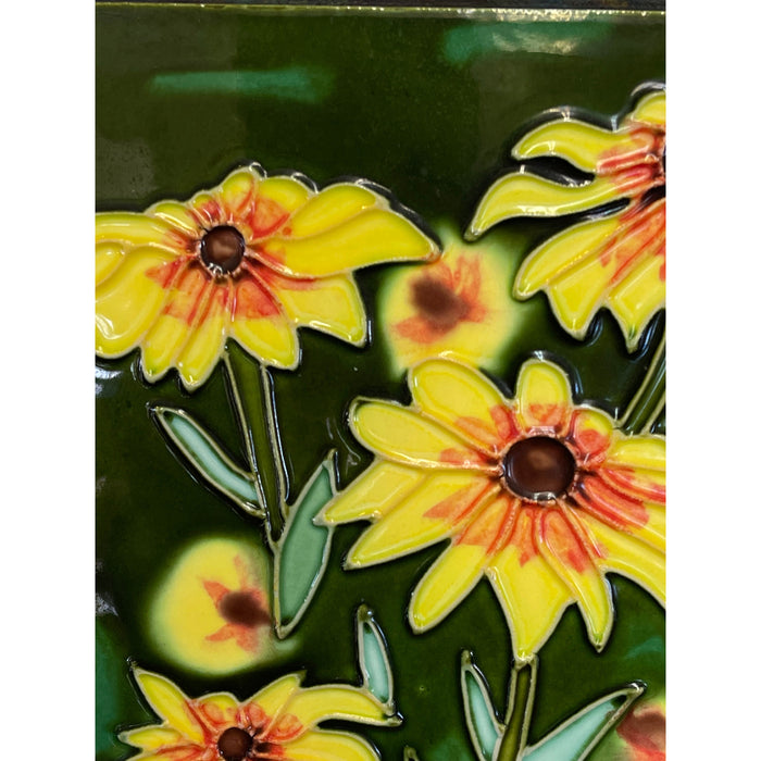 Painted Decorative Floor Tile piece