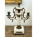 Pair of Louis XVI Style 19th Century Gilt-Bronze and Gilt-Metal and Marble Candelabra
