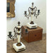 Pair of Louis XVI Style 19th Century Gilt-Bronze and Gilt-Metal and Marble Candelabra