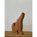 Rustic Wooden Carved Howling Animal