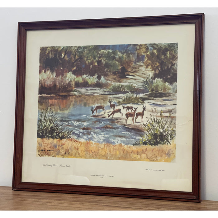 The Moon-day Drink of Africa Impala’s by Eric Wale Landscape Print