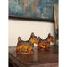 Vintage Amber Glass Scottish Terrier Dog Figurines - Pair