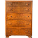Vintage Art Deco Retro Walnut and Mahogany Burl Wood Dresser Dovetailed Drawers (Available by online purchase only)