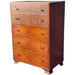 Vintage Art Deco Retro Walnut and Mahogany Burl Wood Dresser Dovetailed Drawers (Available by online purchase only)