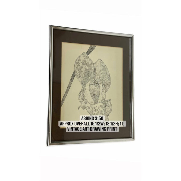 Vintage Art Drawing Print
