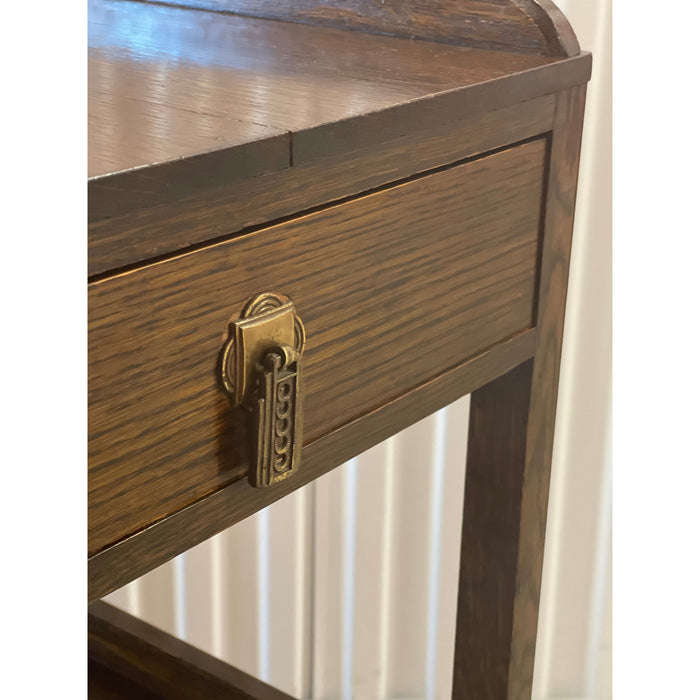 Vintage Arts And Crafts Mission Style Cart Table with Casters possibly Oak( Available by online purchase only)