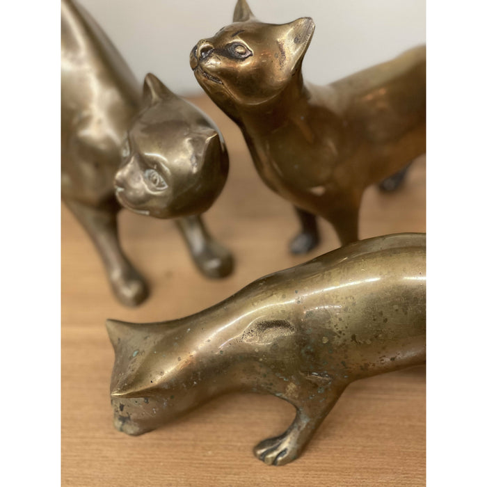 Vintage Brass Cats. Only small left, 1 only(Available by online purchase)