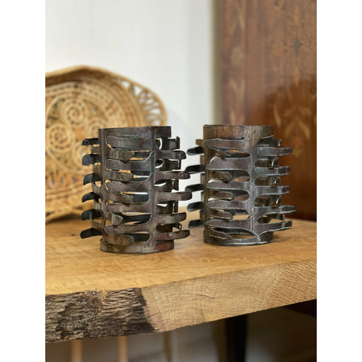 Vintage Brutalist Style Decor Set Of 2