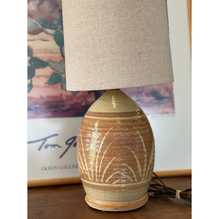 Vintage Ceramic Lamp with Shade