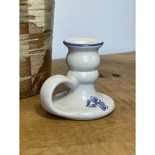 Vintage Danish Candleholder Floral Folksy
