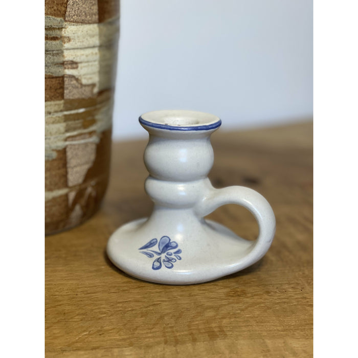 Vintage Danish Candleholder Floral Folksy