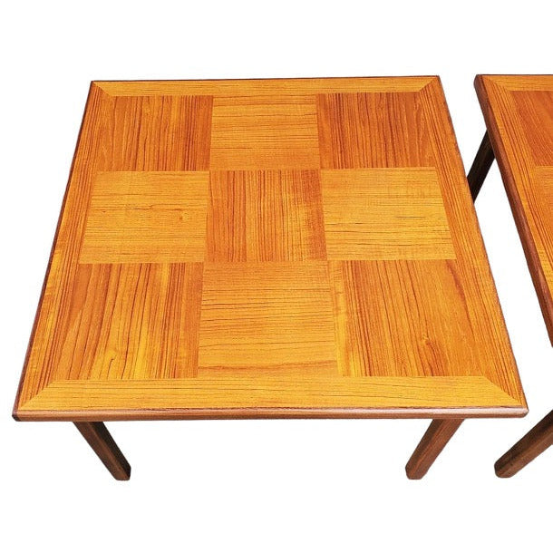 Vintage Danish Mid Century Modern Teak Coffee Tables Set of 2
