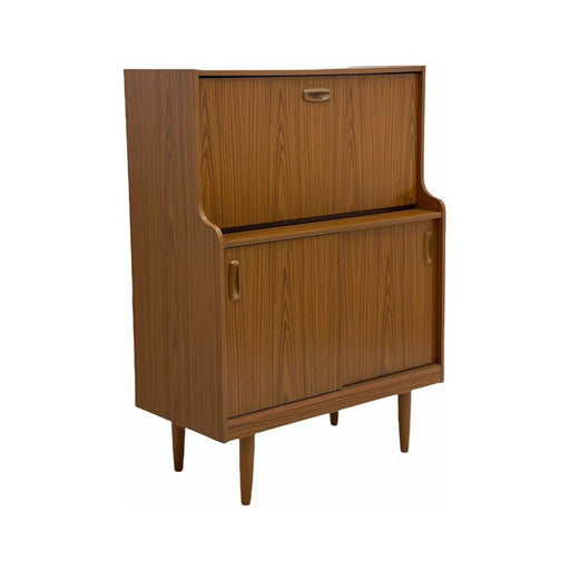 Vintage Danish Modern Secretary Desk Cabinet Storage