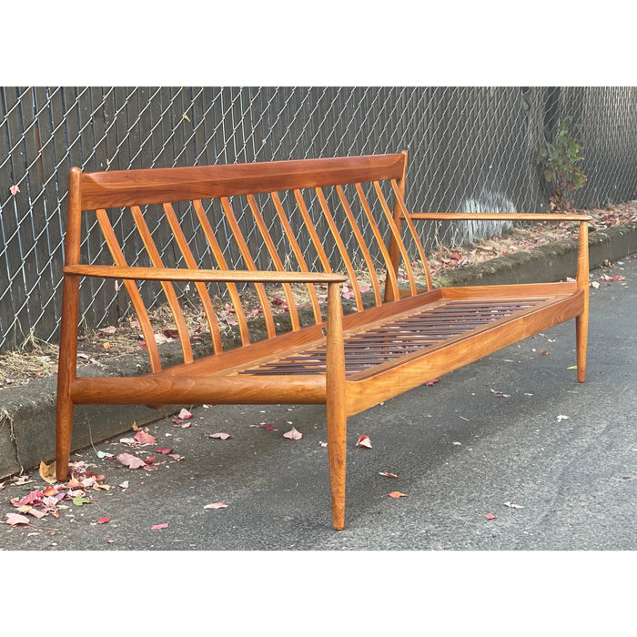Vintage Danish Modern Teak Sofa Arm Chair by John Stuart Original Upholstery (Available by Online Purchase only)