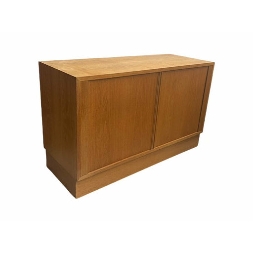 Vintage Danish Oak Credenza with Tambour Doors