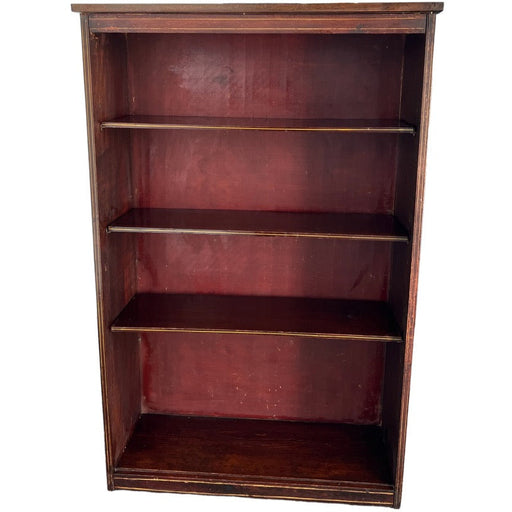 Vintage Early American Bookshelf with Mahogany Finish