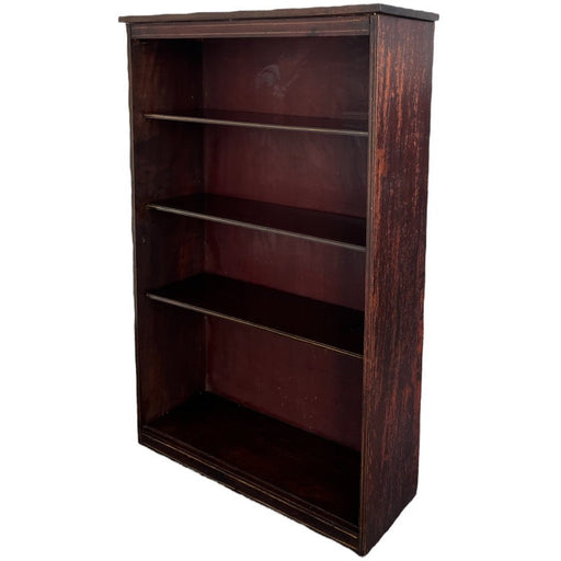 Vintage Early American Bookshelf with Mahogany Finish
