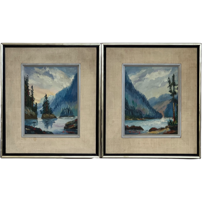 Vintage Framed Art Set Of Two