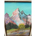 Vintage Framed Painting on Canvas Dt 1987 There is Artist Note on the Back titling the Piece ‘ Sunrise on the Tetors’ and Signed by WS Makuch