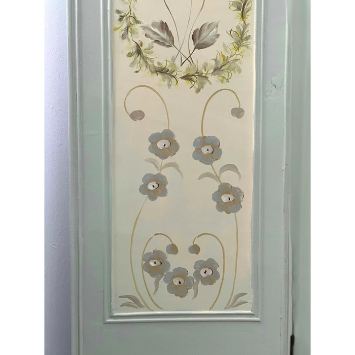Vintage Hand Painted Three Panel French Wood Room Divider and or Space Partition Screen