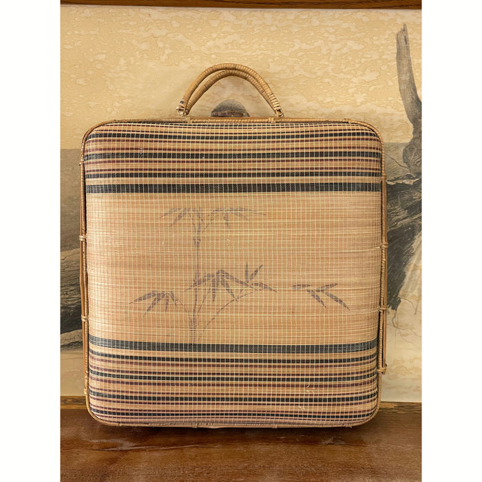 Vintage Handmade Bamboo Suitcase