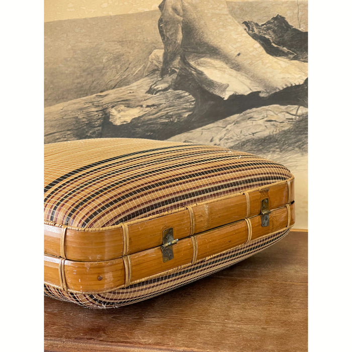 Vintage Handmade Bamboo Suitcase