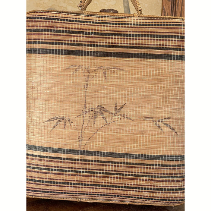 Vintage Handmade Bamboo Suitcase