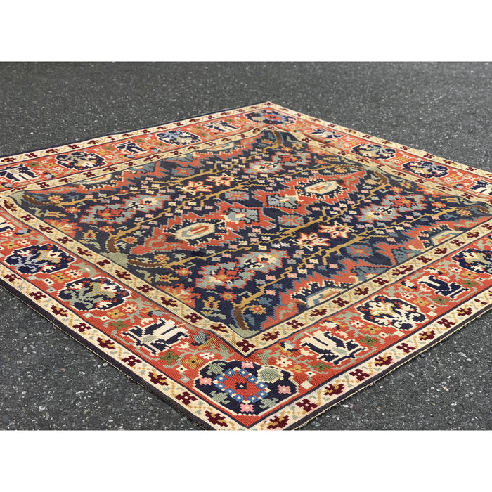 Vintage Handwoven Folk Art Ornamental Area Rug (Available by online purchase only )