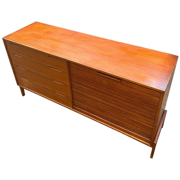 Vintage Imported Danish Modern Teak Credenza/Buffet Tambour Door by William Watting (Available by Online Purchase Only)