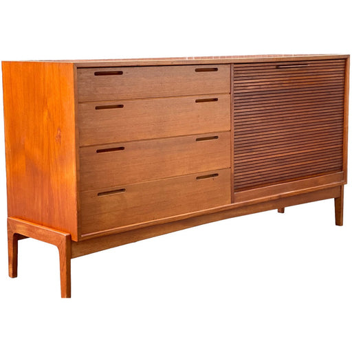 Vintage Imported Danish Modern Teak Credenza/Buffet Tambour Door by William Watting (Available by Online Purchase Only)