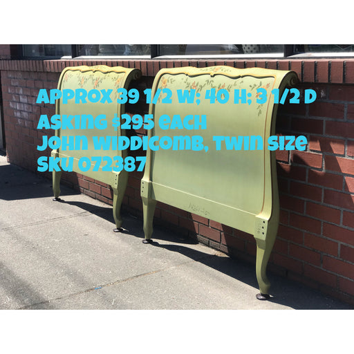 Vintage John Widdicomb Hand painted Twin Size Headboards (Available by Online Purchase Only)
