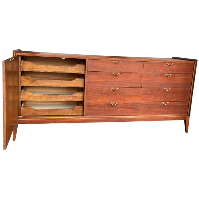 Vintage Mid Century Modern 12 Drawer Dresser Dovetail Drawers