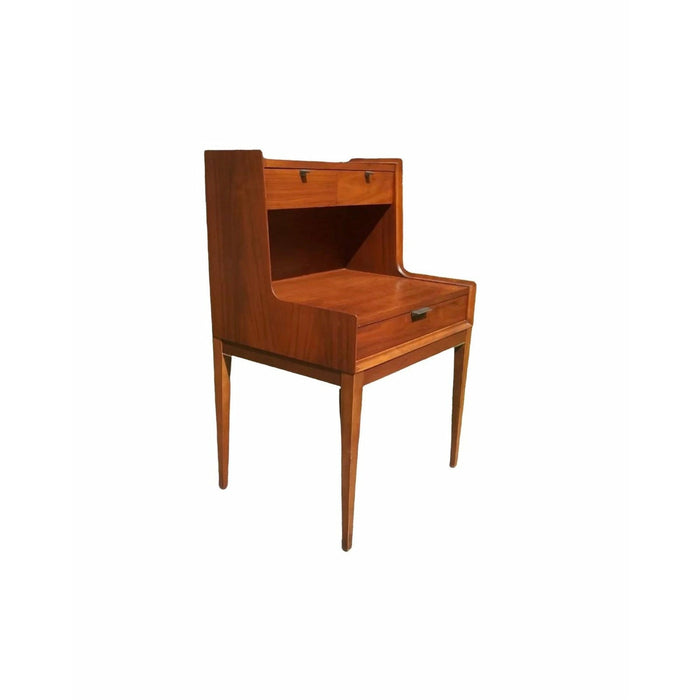Vintage Mid Century Modern Arthur Umanoff for Cavalier walnut Entryway Table (Available for Online Purchase Only)