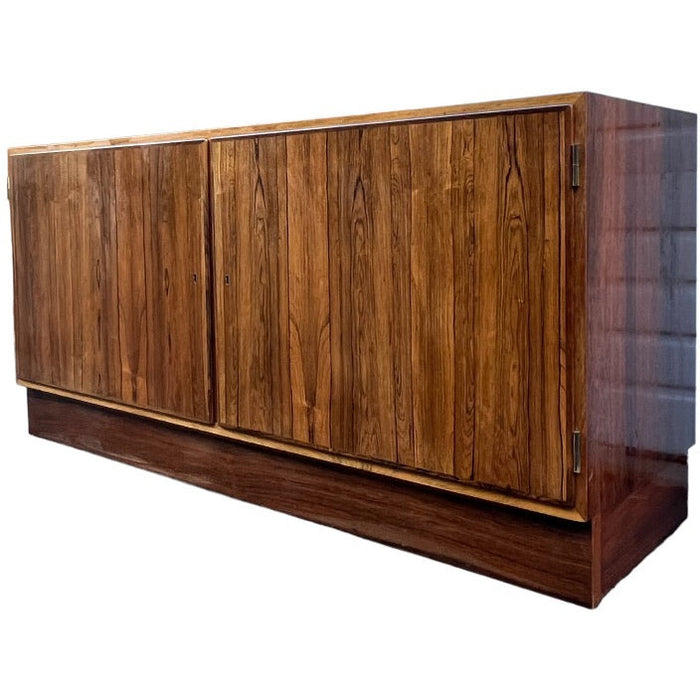 Vintage Mid Century Modern Danish Credenza Console Sideboard by Hundevad with Key (Available by Online Purchase only)
