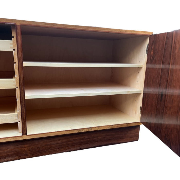 Vintage Mid Century Modern Danish Credenza Console Sideboard by Hundevad with Key (Available by Online Purchase only)
