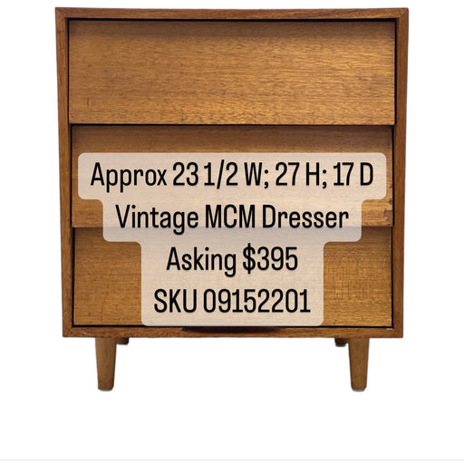 Vintage Mid Century Modern Dresser 3 Drawer