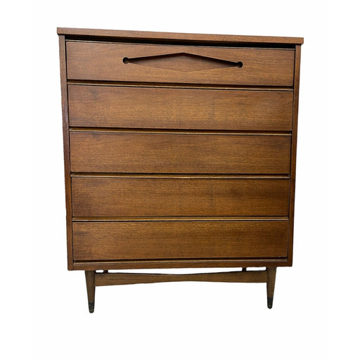 Vintage Mid Century Modern Dresser Dovetail Drawers Cabinet Storage