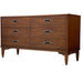 Vintage Mid Century Modern Drexel Lowboy Dresser in Walnut Wood Tone with Dovetail Drawers and Original Hardware