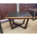 Vintage Mid Century Modern Geometric Wooden Table w/ Vinyl Inlay(Available by online purchase only)