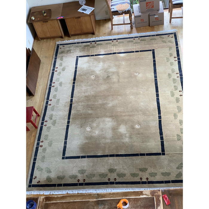 Vintage Mid Century Modern Handwoven Rug ( Available by online purchase only)