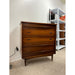 Vintage Mid Century Modern Highboy Dresser with Dovetail Drawers