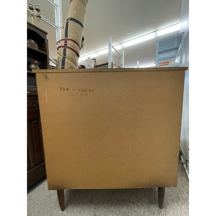 Vintage Mid Century Modern Highboy Dresser with Dovetail Drawers