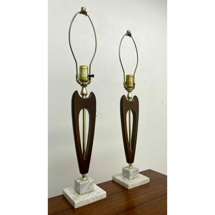 Vintage Mid Century Modern Lamps Set Of 2