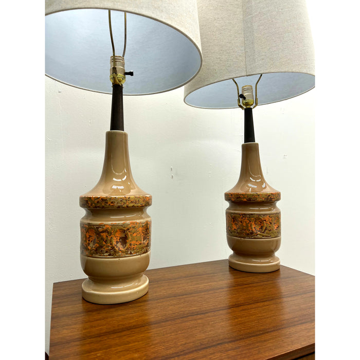 Vintage Mid Century Modern Lamps Set Of 2