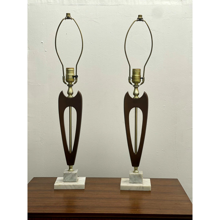 Vintage Mid Century Modern Lamps Set Of 2