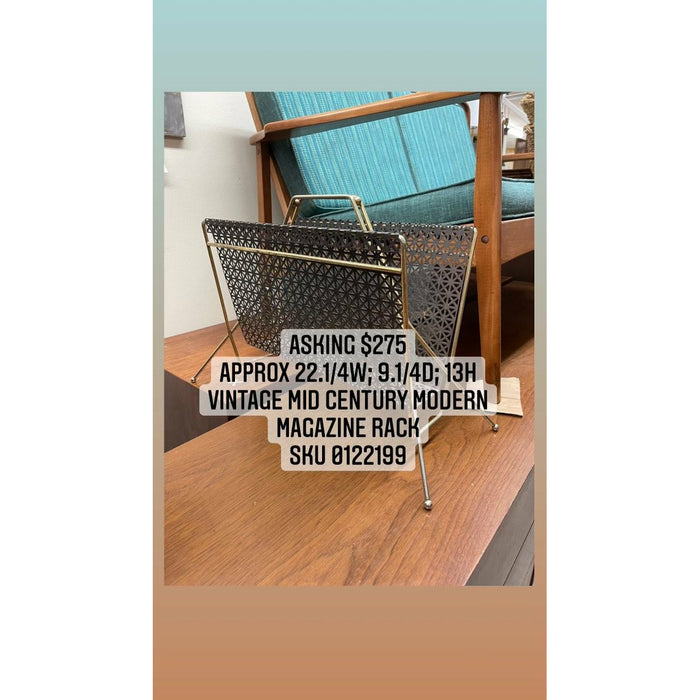 Vintage Mid Century Modern Magazine Rack